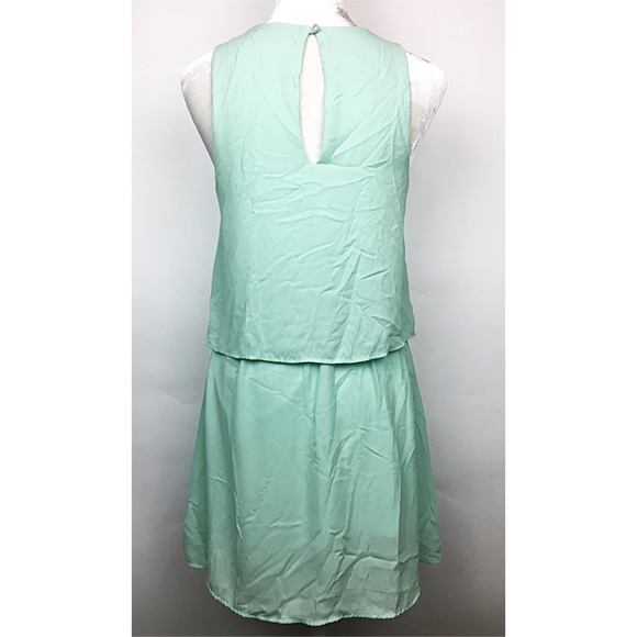 E. Leigh’s green sleeveless layered dress small - Picture 8 of 8